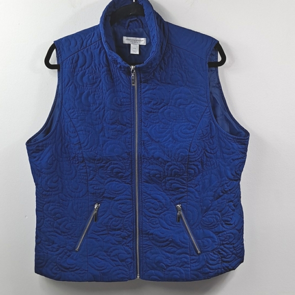Christopher & Banks Jackets & Blazers - Christopher & Banks Blue Quilted Vest